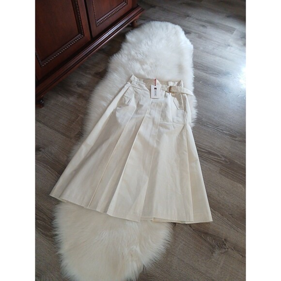NWT's ZARA SRPLS Womens Size S Pleated Skirt Belted w/Pockets Modern Luxe Design - Picture 8 of 14